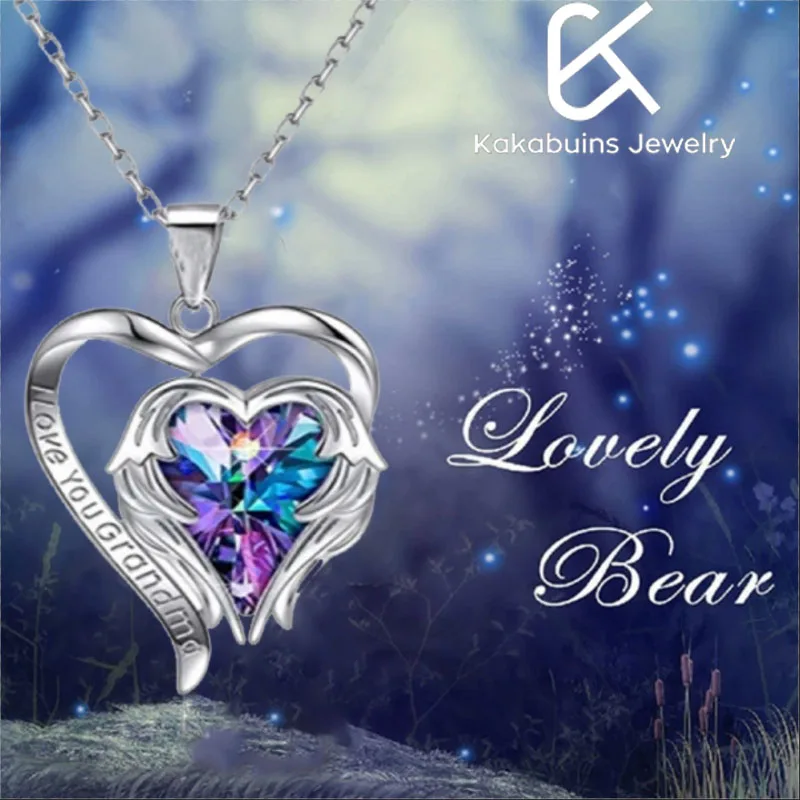 

Fashionable Purple Heart Necklace Couple Confession Romance Pendant Elegant Jewelry Accessories Anniversary