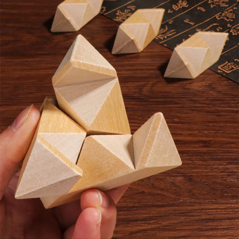 Игрушка игрушечная Kong Ming Luban Lock для детей 3D деревянная игрушка ручной работы