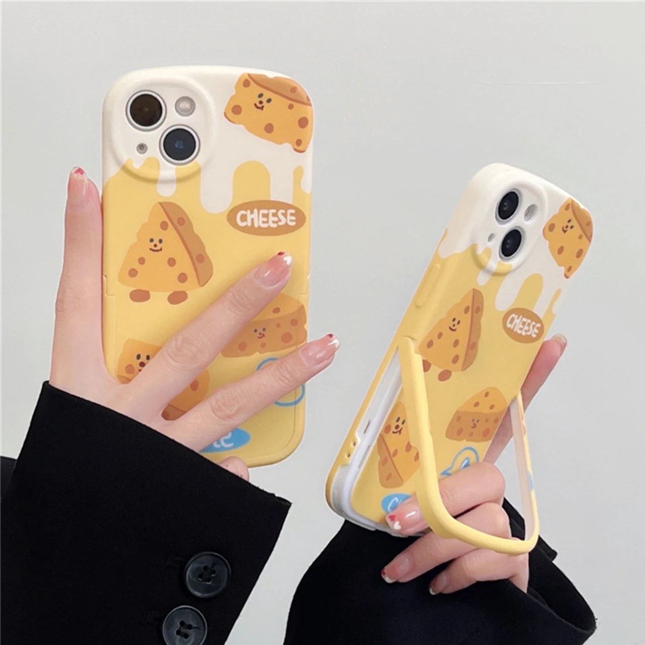 Милый мультяшный забавный желтый чехол для телефона с кремом и сыром IPhone 13 12 11 Pro