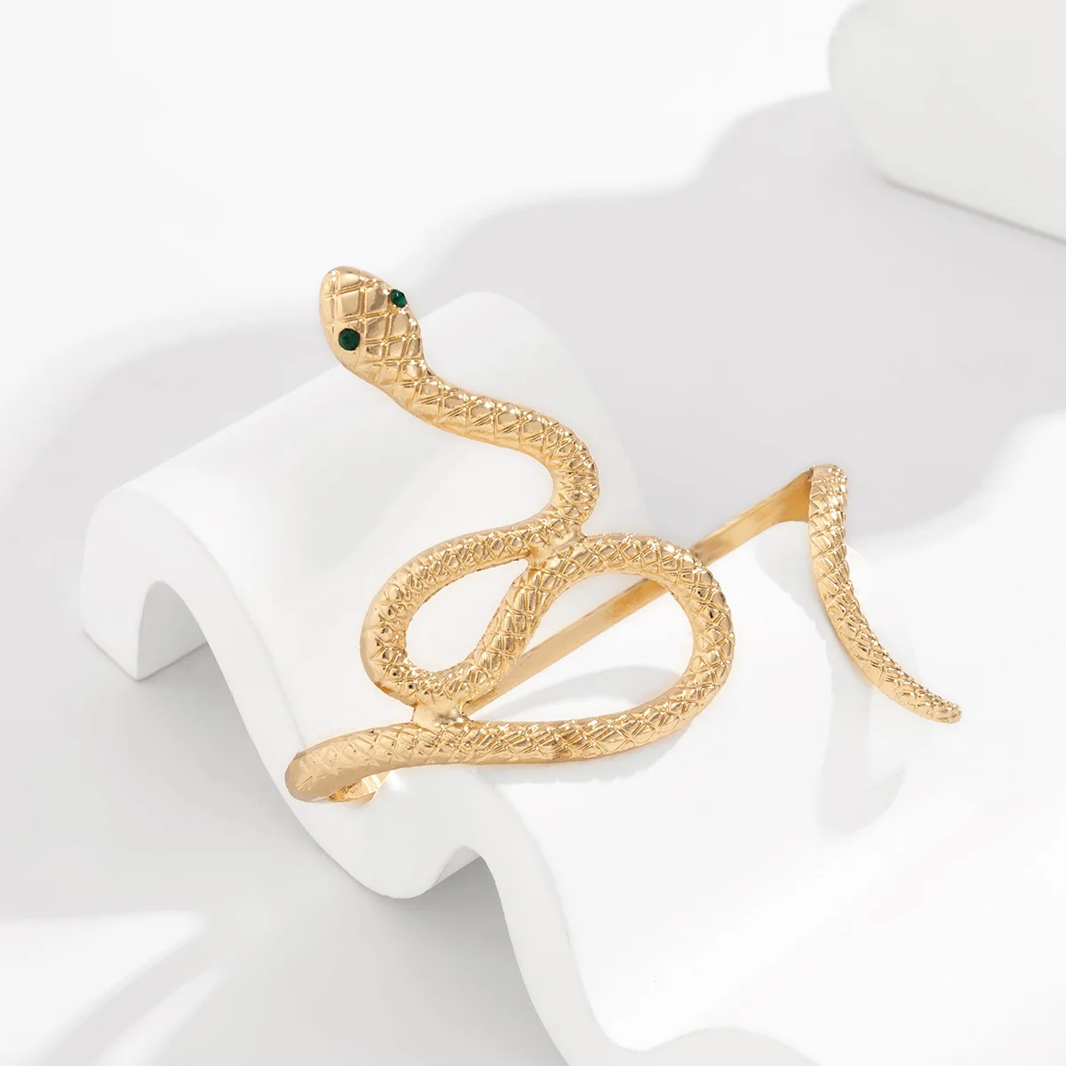 

Vintage Big Statement Punk Fashion Snake Spiral Hand Cuff Gold Silver Bangle Bracelet Men Hip Hop Jewelry For Women Bracelets