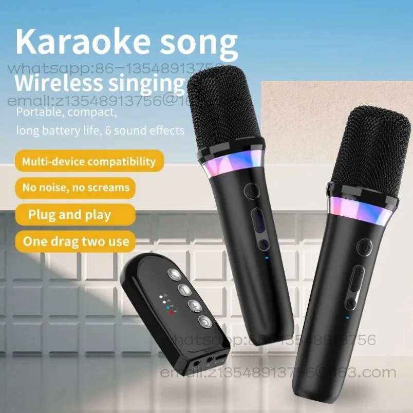 Фото Беспроводной динамический микрофон DS-K2 Karaoke Companion Bluetooth 5.3 №2
