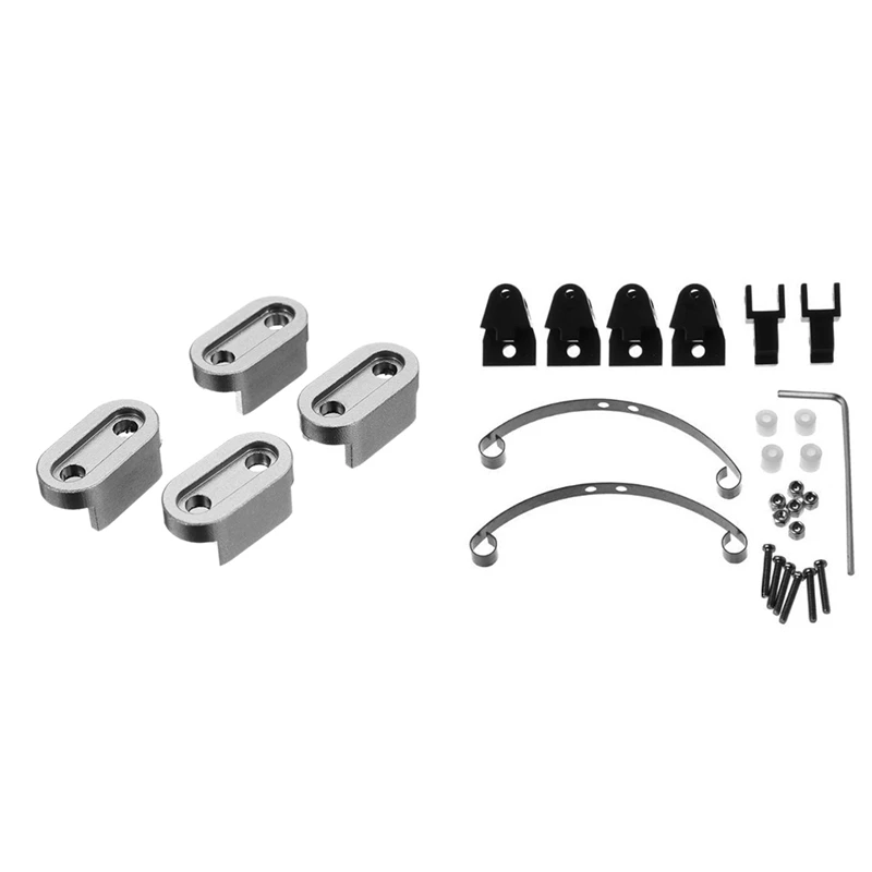 

4Pcs Metal Firm Fixed Seat For Wpl B14 B16 B24 1/16 & 1Set Steel Leaf Spring Suspension Set For WPL Henglong B14 B16