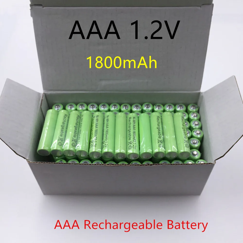 

100% novo aaa 1800mah ni-mh 1.2v bateria recarregável aaa bateria 3a bateria recarregável ni-mh bateria para câmera brinquedo