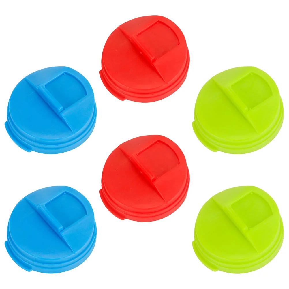 

6 Pcs Drinks Splash-proof Lids Cans Silicone Bottle Caps Covers Beer Plastic Press Type