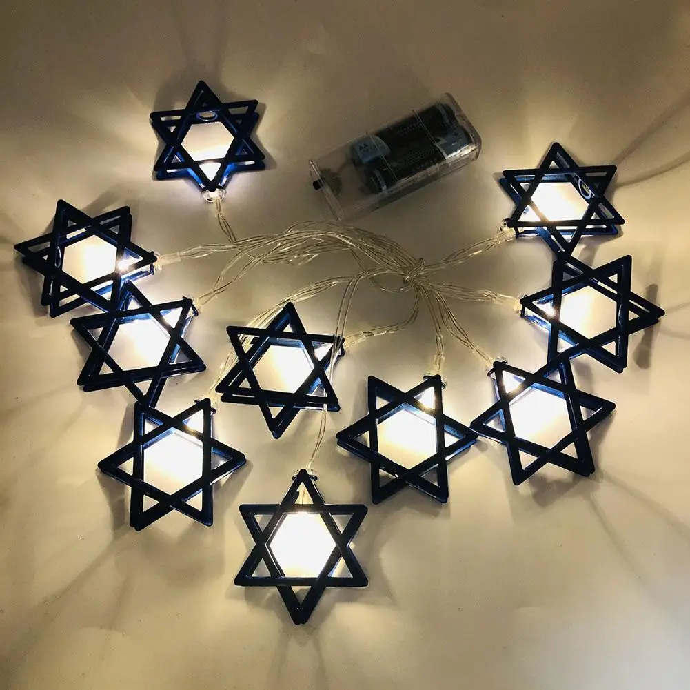 

3 Meters 20 Lights Led String Lights Six-pointed Stars Energy-saving Decorative Lamp For Garden Path Yard Decoration