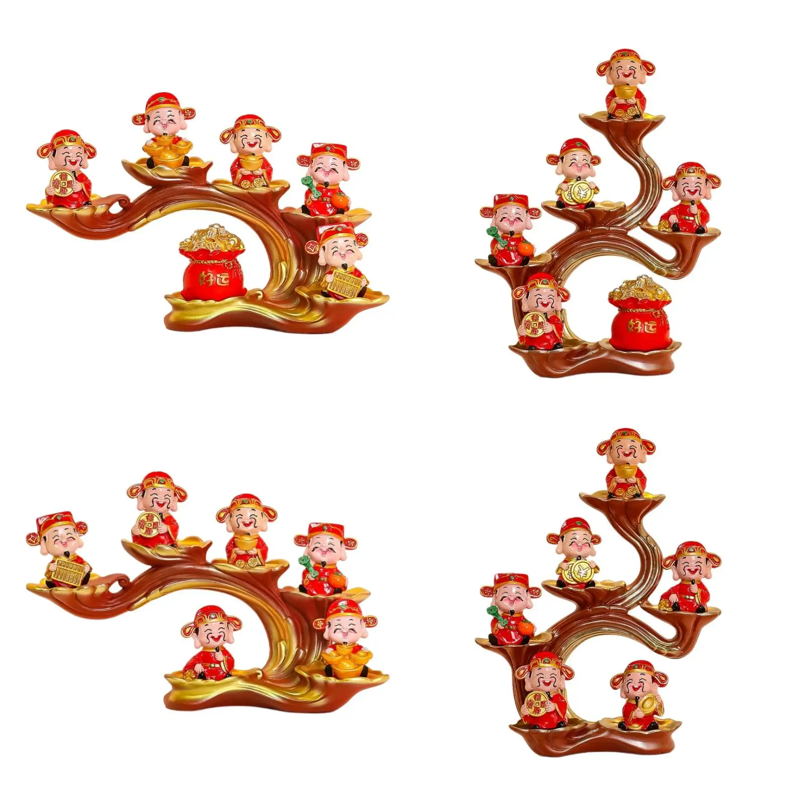 Статуя Бога Фортуны Коллекционные украшения дома Подарки Скульптура Caishen