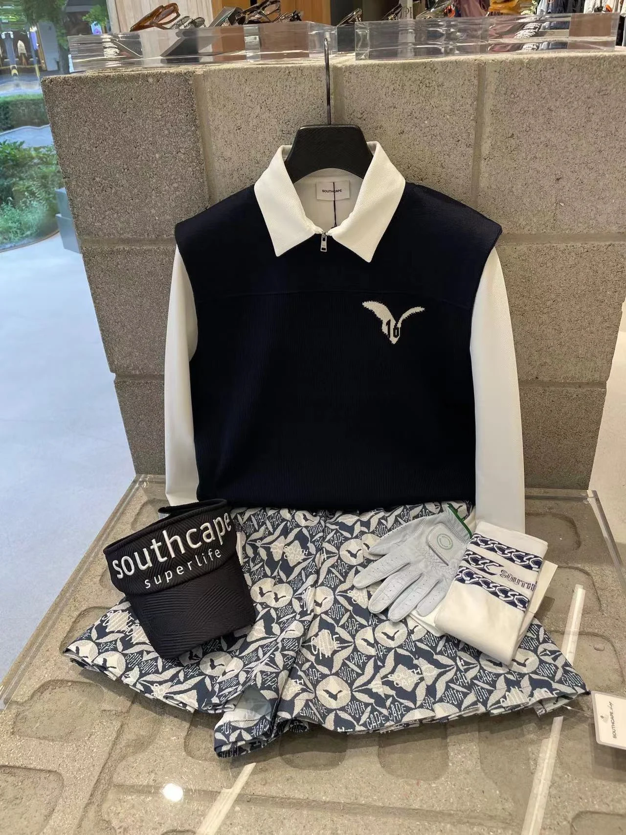 

Многослойный Трикотажный жилет, одежда для гольфа, Женский Топ без рукавов, простая и универсальная спортивная футболка с высоким балом