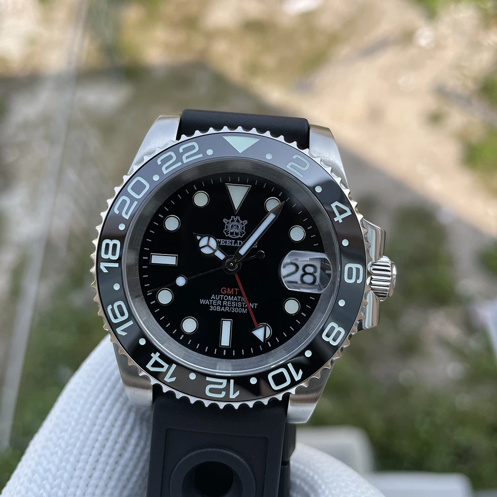 Часы STEELDIVE GMT SD1993 V2 NH34 автоматический механизм Супер Светящиеся 300 м