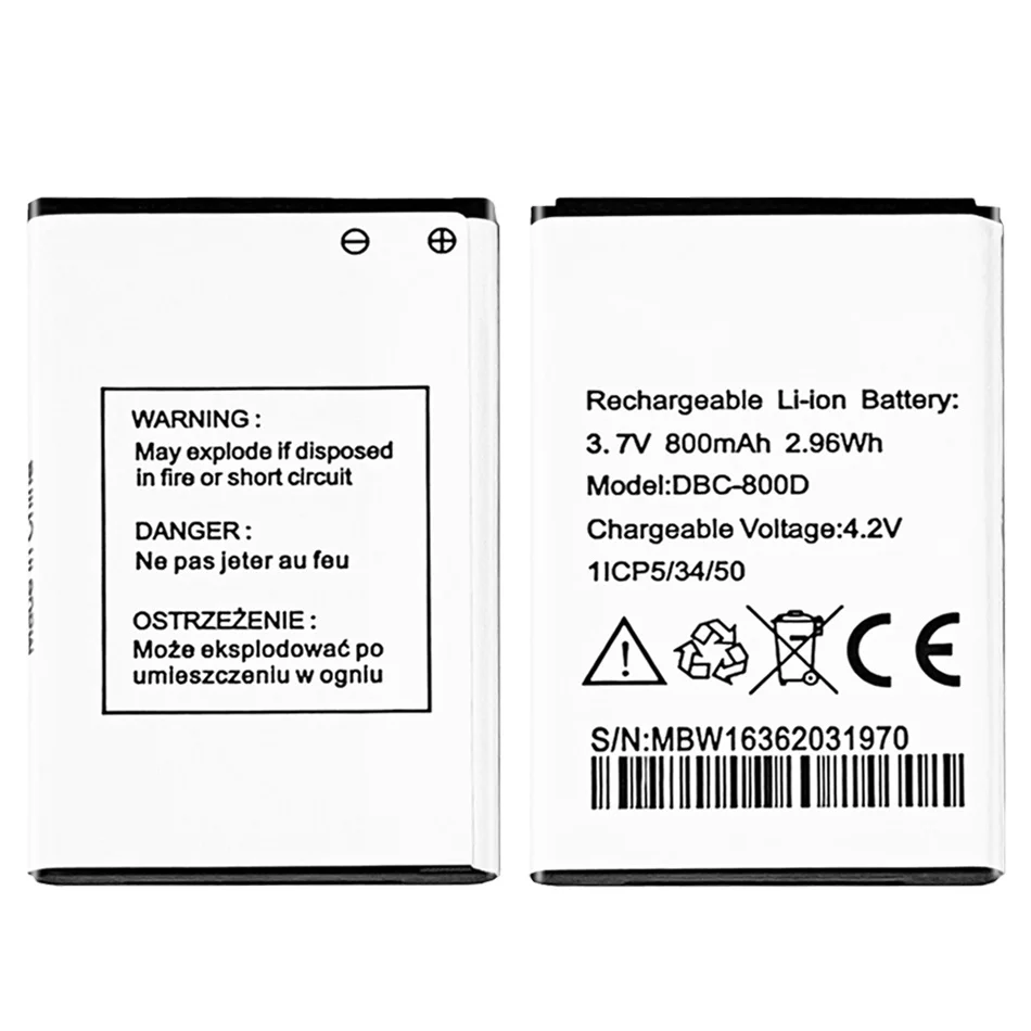Мобильный телефон аккумулятор 800mAh DBC-800D для Doro 500 506 508 509 510 515 6520 | Мобильные