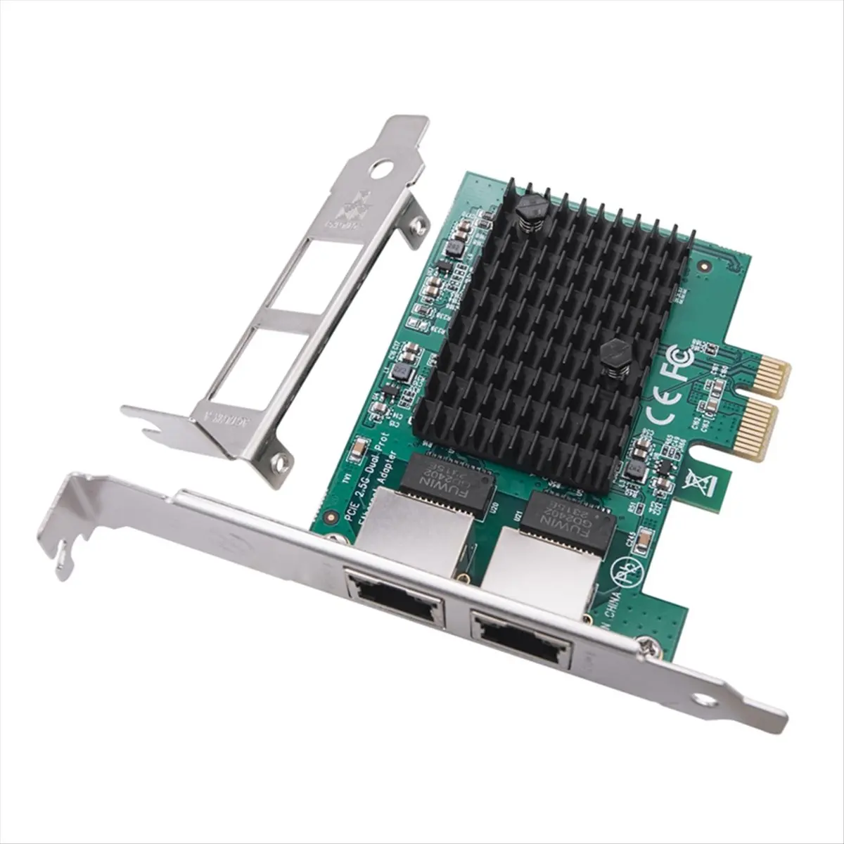 Фото Сетевая карта PCIe 2.5G с 2 портами, адаптер Ethernet 2.5 Gigabit, чип RTL8125BG, PCI-E Ethernet LAN-адаптер для настольных ПК №5