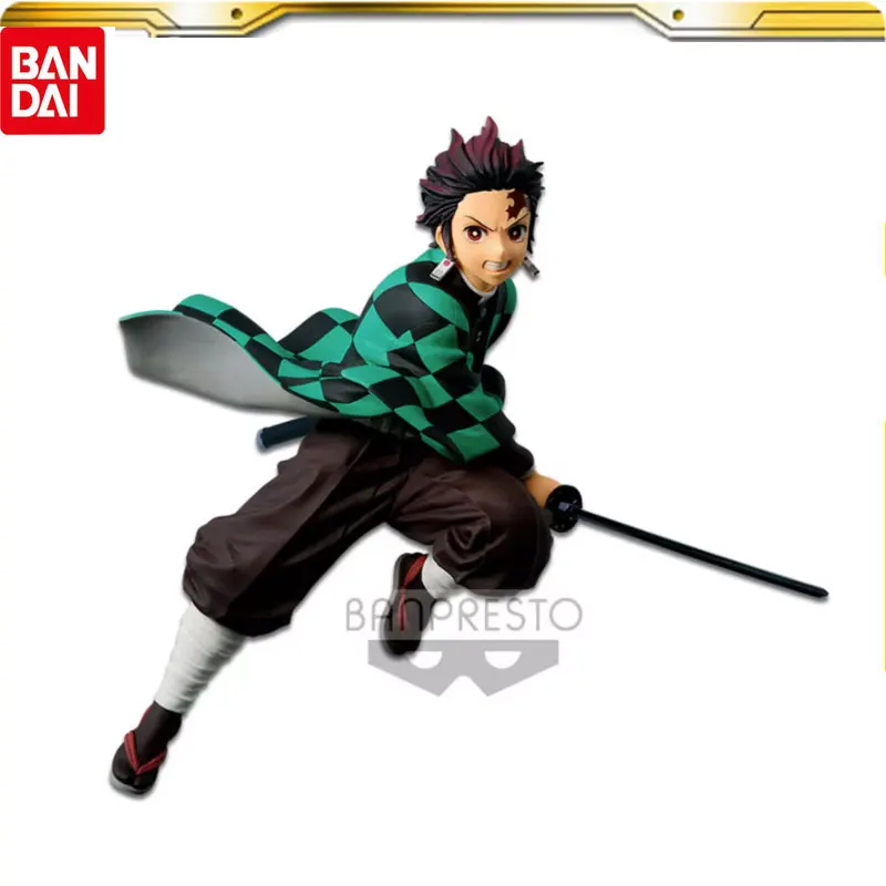 

Bandai оригинальный демон убийца Вибрация звезды Kamado Tanjirou ПВХ Аниме фигурки модель игрушки коллекция декоративные подарки