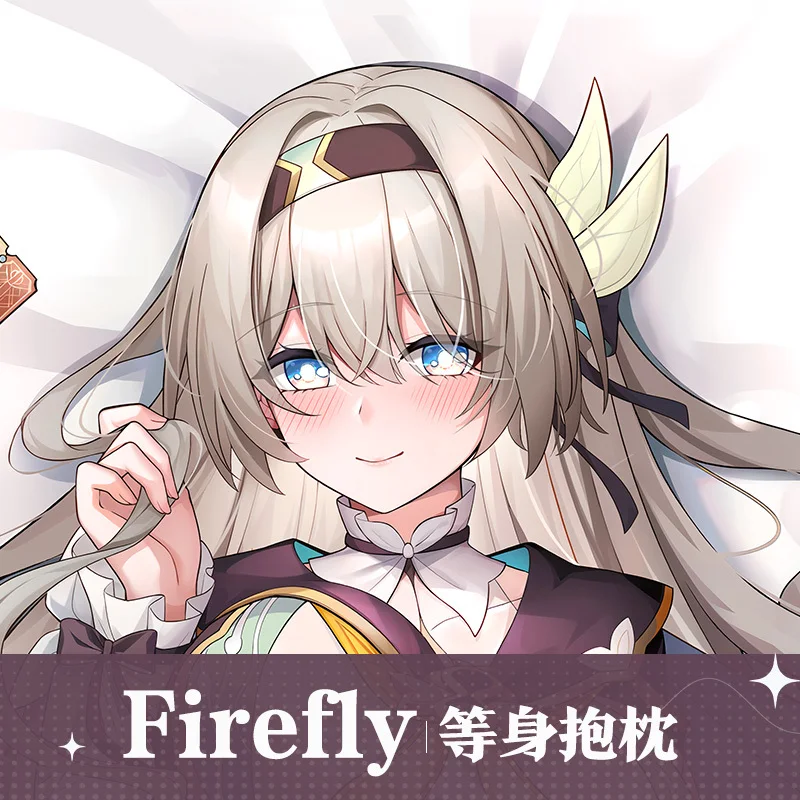 Аниме Honkai: Star Rail Firefly Dakimakura 2-сторонняя наволочка с принтом на петлях для тела Otaku