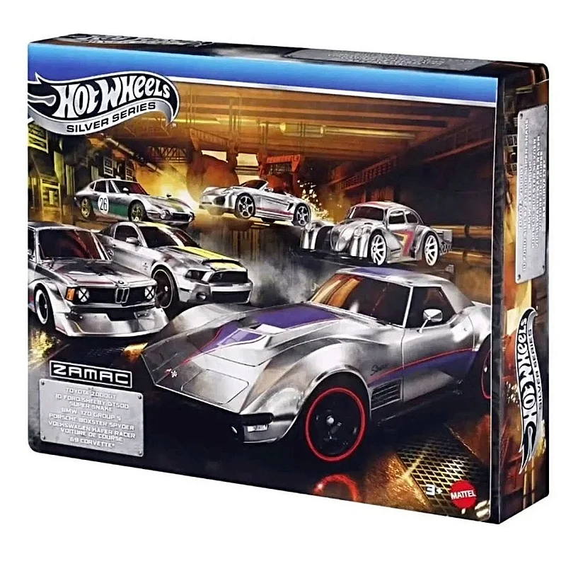 Фото Набор из 6 машинок Hot Wheels ZAMAC: Toyota, Porsche, Ford, VW, BMW. Новинка в наличии. Декоративный подарок для коллекционеров. Модели автомобилей 1/64. №2