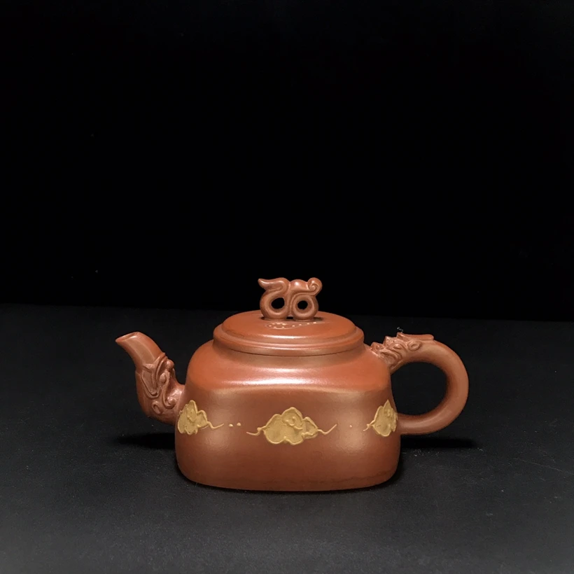 

Китайский исинский глиняный чайник Zisha Sifang YunLong Gu Jingzhou 280CC