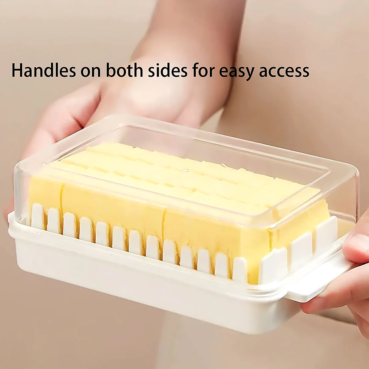 

Protable Solid Butter Cutting Storage Box Kitchen Accessories Refrigerator Fresh Keeping Box Breakfast Cheese Fresh-Keeping Box
