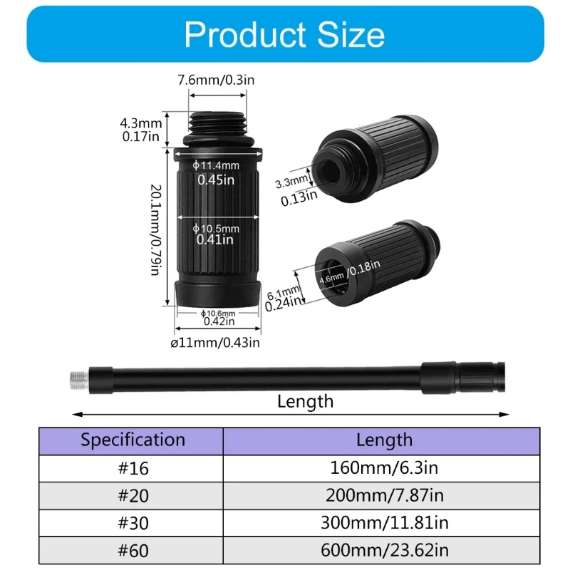 16/20/30/60 см аксессуар для воздушного компрессора удлинительная трубка
