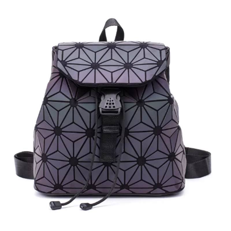 

Women Luminous Backpack Female Shoulder Bag 2022 Plaid School Bags For Teenage Girl Bagpack Holographic Travel Rucksack Mochila