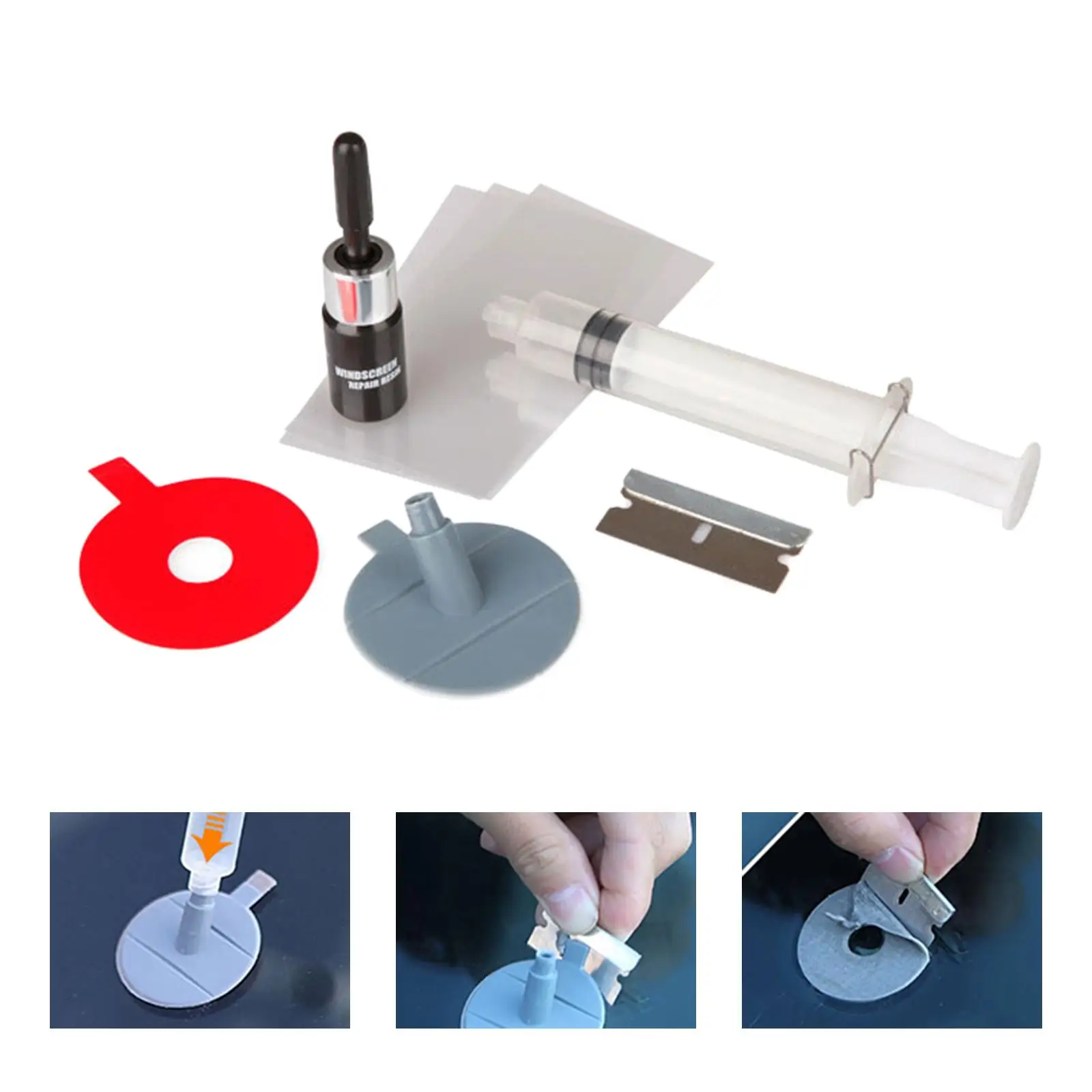 

Automotive Windshield Fluid Repair Kit Windshield Repair Tool