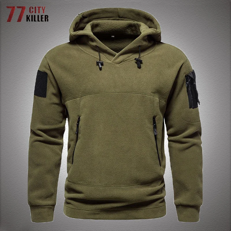 

Winter Fleece Hoodies Men Military Tactical Sweatshirts Outdoor Hooded Warm Thermal Mens Hoodies Men's Autumn Pullover Casual