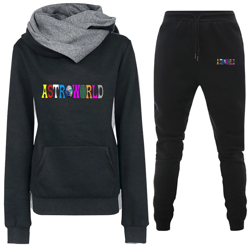 

Women Running Sportswear 2Piece Hoodies + Pants Jogger Sets Spring Autumn Tracksuit Fleece Suit Sweatsuits Outfits Pullovers