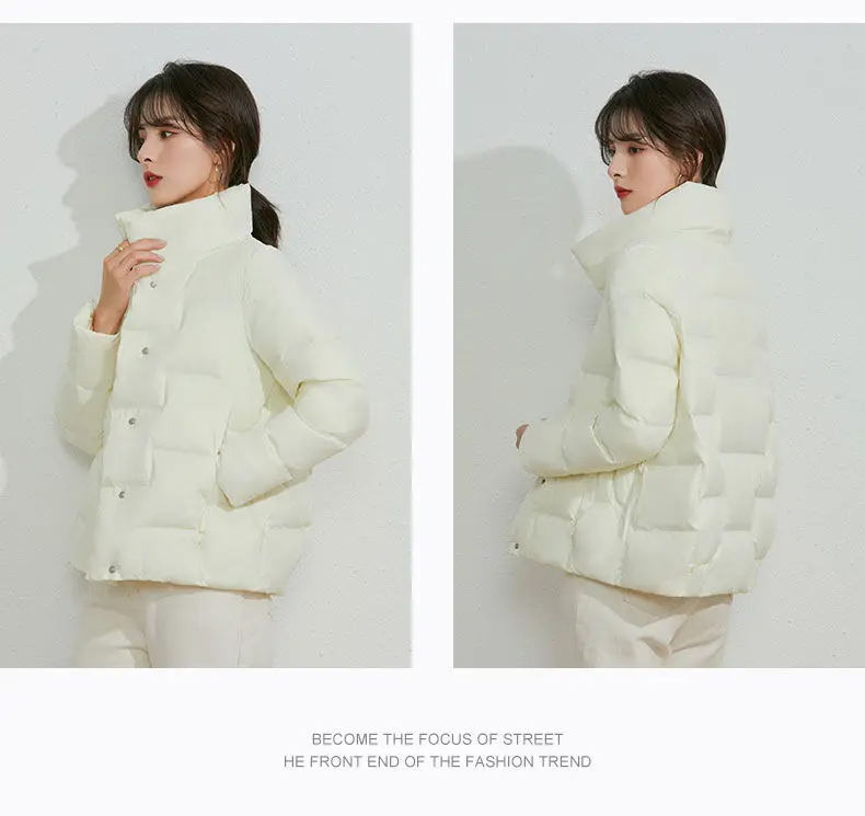 Autumn Winter Jacket Women Parkas Fashion Loose Thin Down Cotton Coats Female Jackets Stand Collar Ultra-light Outwear Tops S83