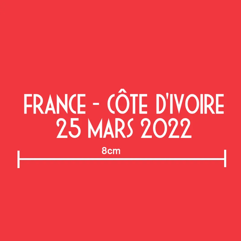 

5PCS One Lot 2022 France Match Details France Vs Côte d'Ivoire Iron on Transfer Soccer Badge