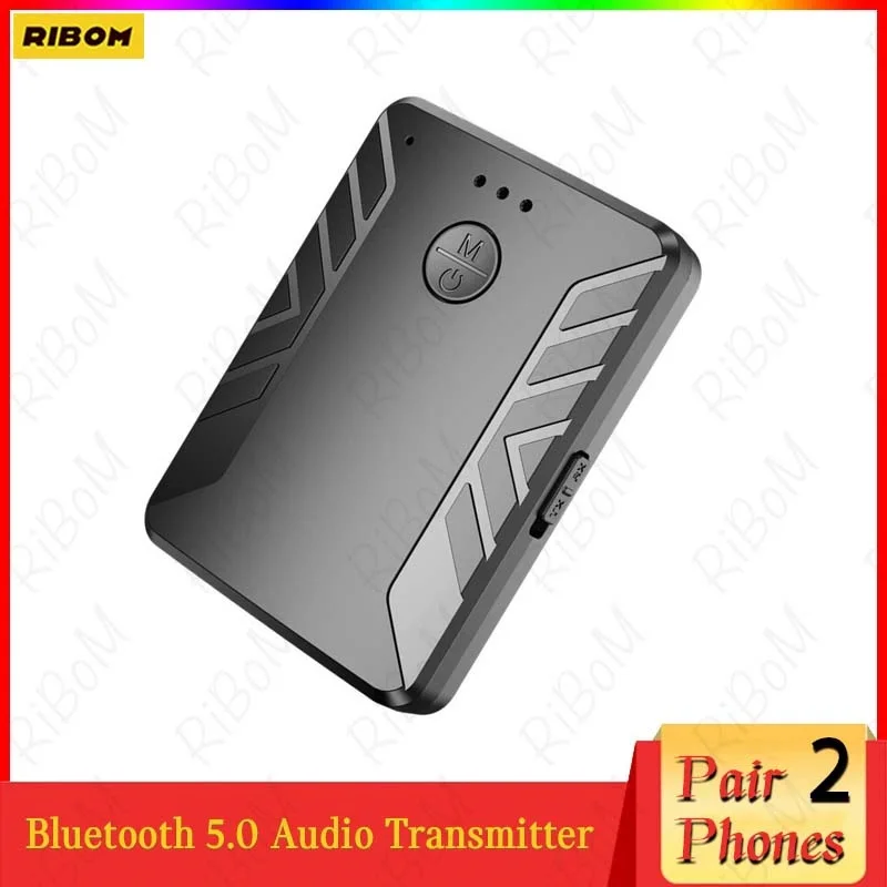 

NEW Bluetooth 5.0 Audio Transmitter Receiver Pair 3.5mm AUX RCA With TWO Headphones Stereo For TV PC Car Speaker Wireless