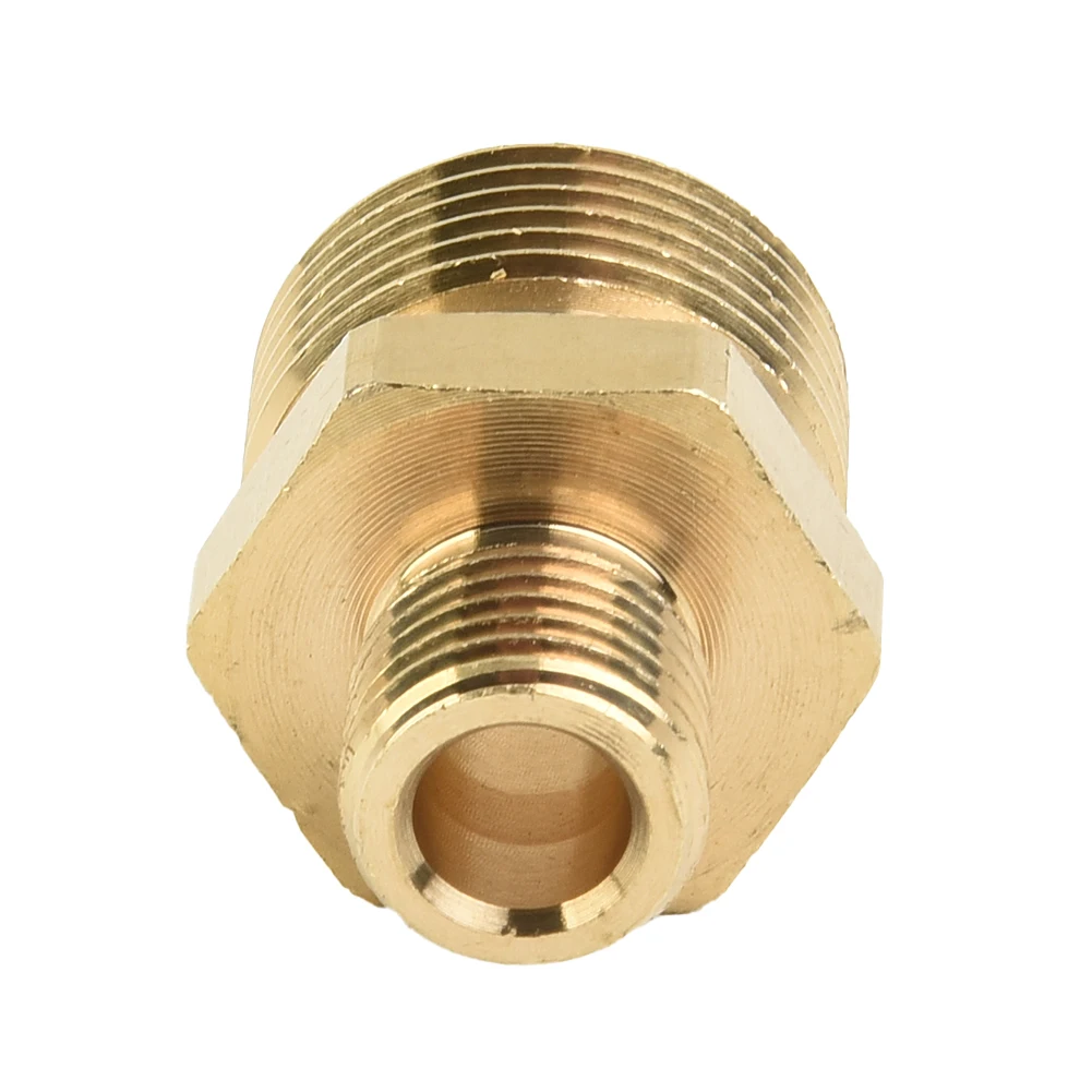 

Brass High Pressure Washer Adapter M22 X1.5 AG X 1/4inch Connector Hose Pipe Adapter Universal M22 Brass Connector Garden Water