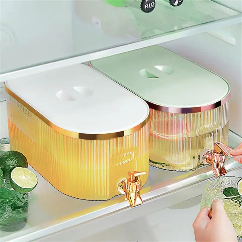 

For Kitchen Drinkware Kettle Borosilicate Glass Teapot Beverage Barrel With Faucet Household Cold Water Bottle Lemonade