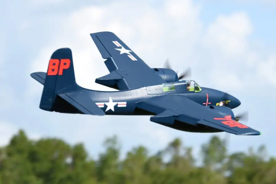 1700 мм F7F Tigercat Blue PNP Самолет RC Игрушечный реактивный самолет