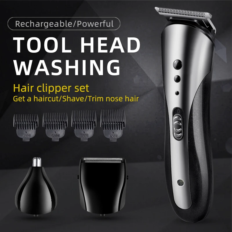 

KEMEI KM-1407 Rechargeable Electric Nose Hair Clipper Multifunctional Men Hair Trimmer Professional Electric Shaver Beard Razor