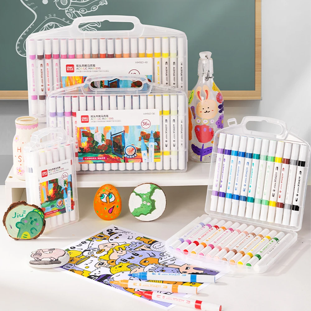 Перманентные акриловые маркеры для рисования 12/24/36/48 цветов