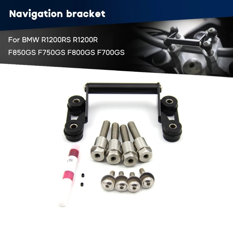 

Motorcycles Navigation Bracket Set Easy Assemble GPS Phone Holder Set Quick Assemble fitting for F750 GS F850 GS Durable D7YA