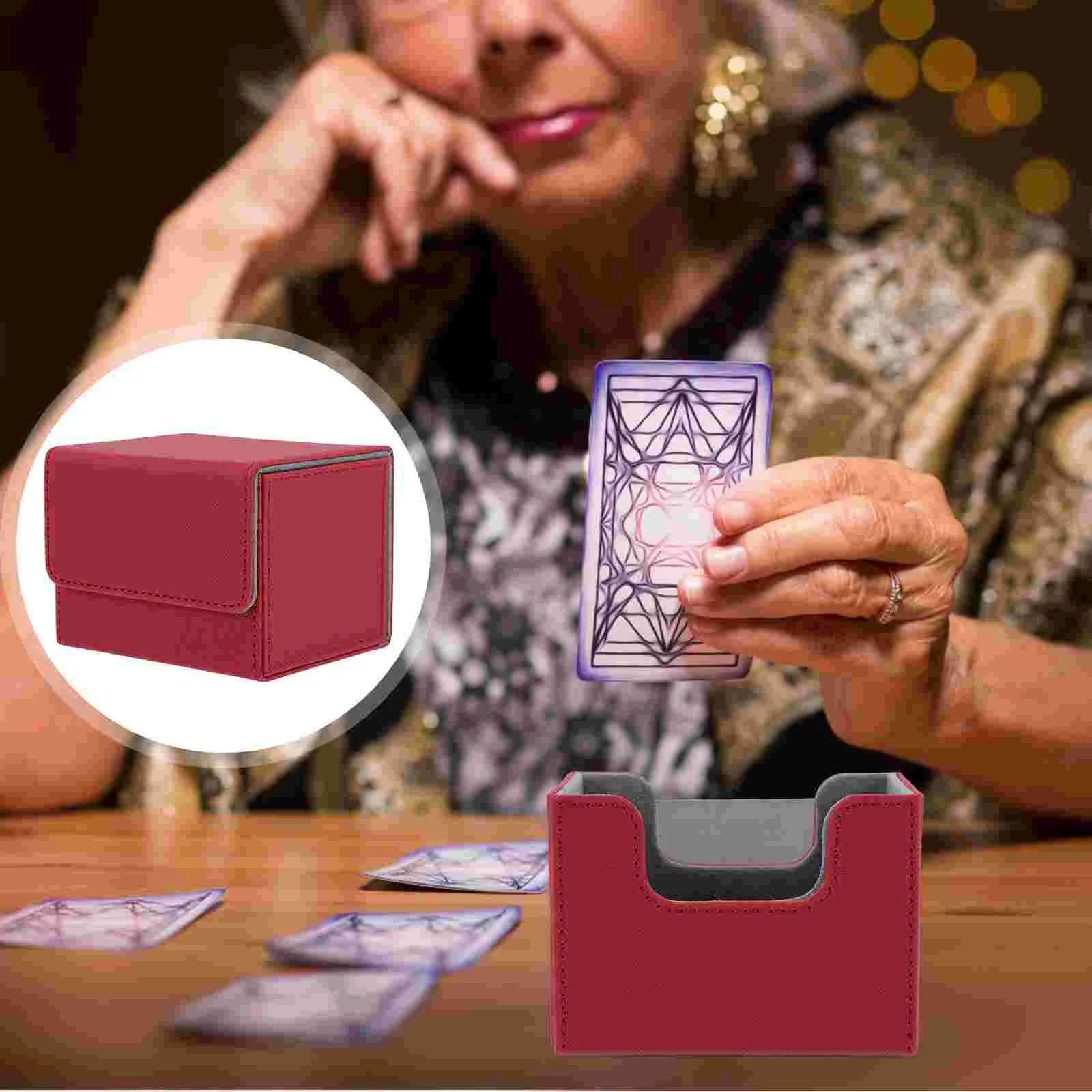 

Card Desk Box Games Cards Storage Box Durable Cards Holder Organizer