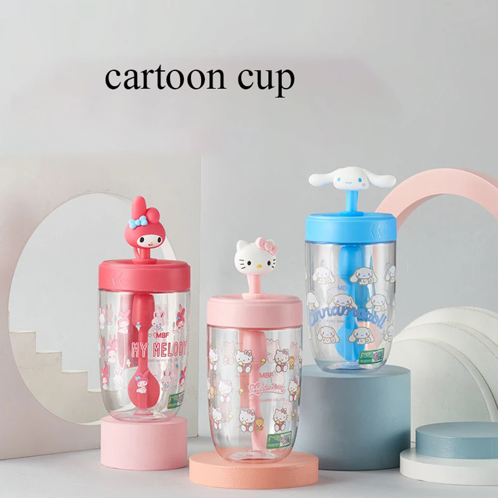 

Kawaii Anime Sanrioed Kt Cat Water Cup Cute My Melody Straw Cup Cartoon Cinnamoroll Summer Portable Water Bottle Cup Toys Girls