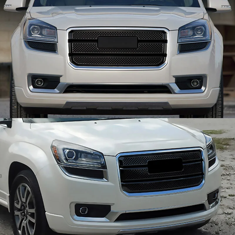 Фото Для GMC Acadia Denali 2013 2014 2015 2016, передний бампер, верхняя решетка в сборе, сотовая решетка радиатора, хром 22814532 №2