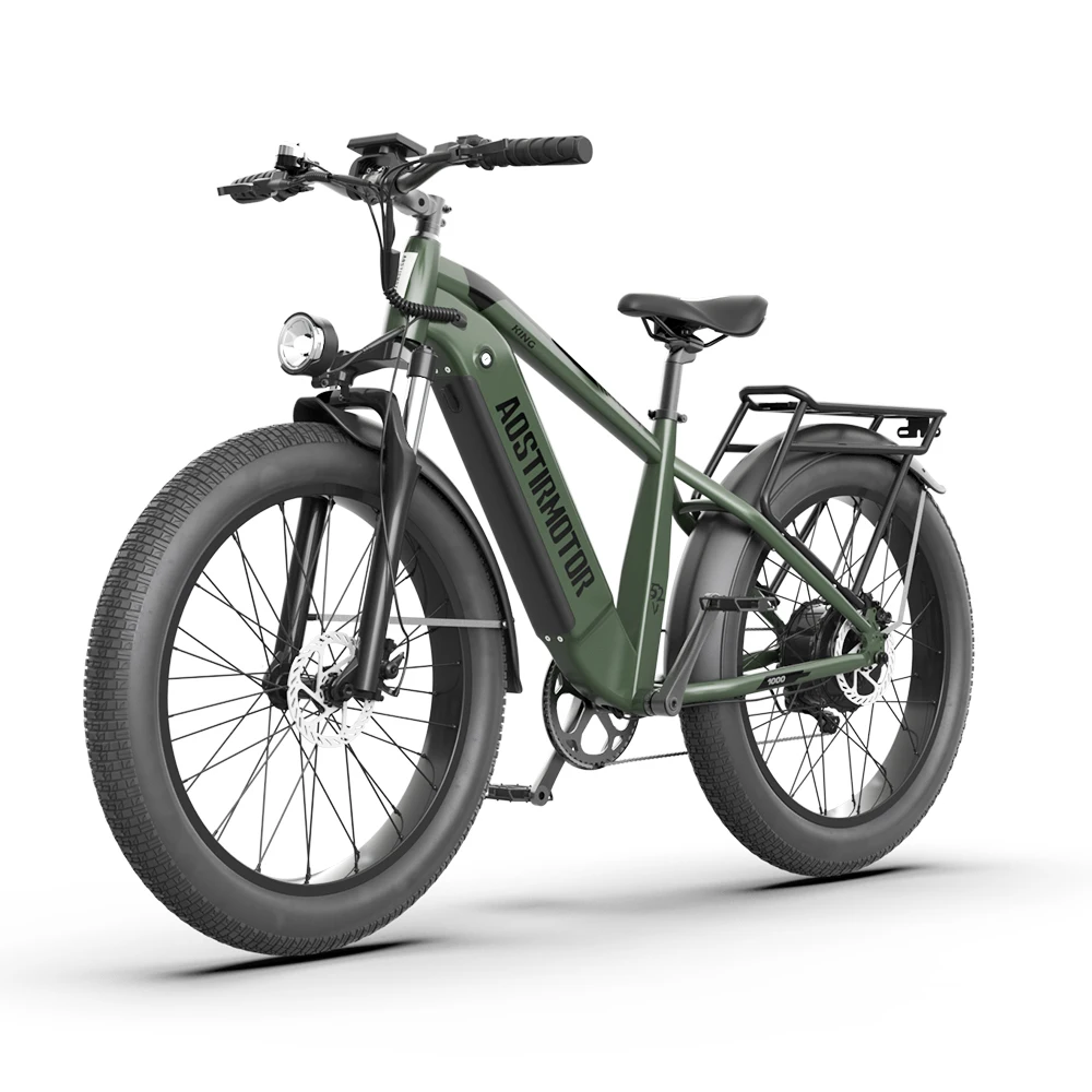 

New Pattern electric bicycle King 26" 1000W Electric Bike 26in Fat Tire 52V15AH Removable Lithium Battery for Adults