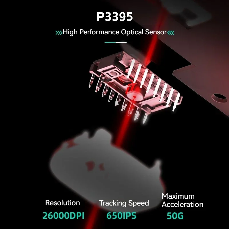 Беспроводная мышь Dareu A980 Pro Max Paw3950 трехрежимные кнопки из магниевого сплава 4k/8k