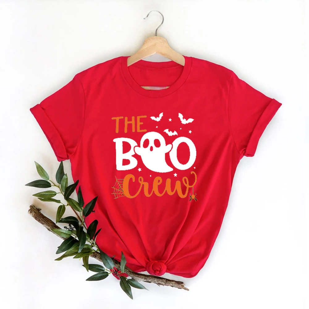 Рубашки с надписью The Boo Crew оригинальные рубашки для Хэллоуина семейные парные