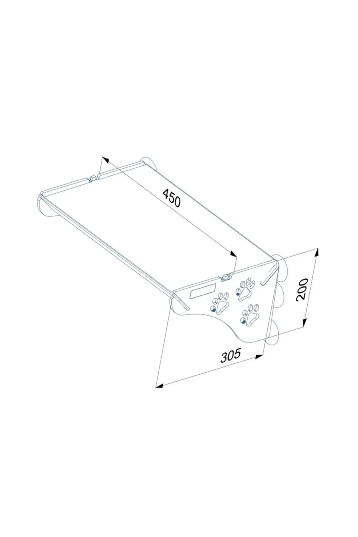 Camas colgantes para gatos, hamaca c&oacute;moda y c&aacute;lida para mascotas, asiento con montaje en ventana, cojinete de 20kg-4