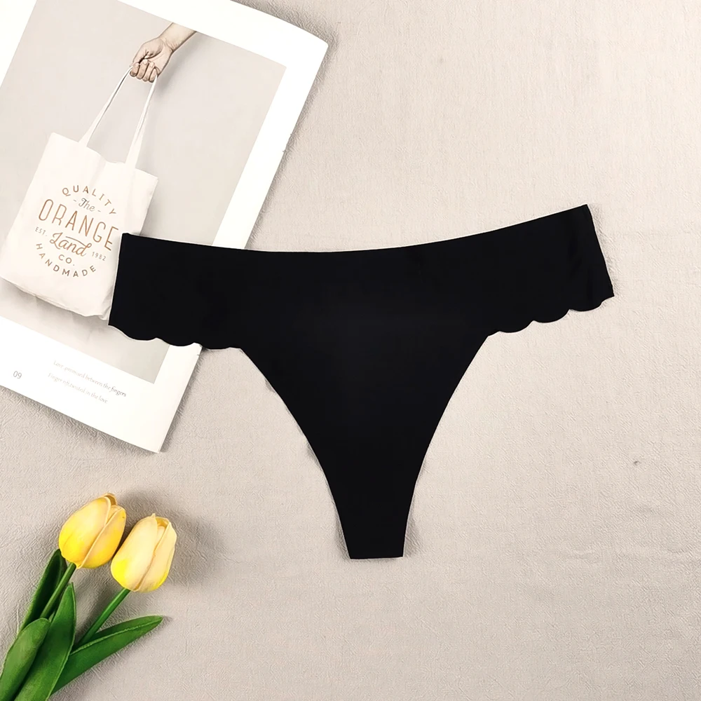 Бесшовные трусики-стринги из вискозы 3 шт./лот