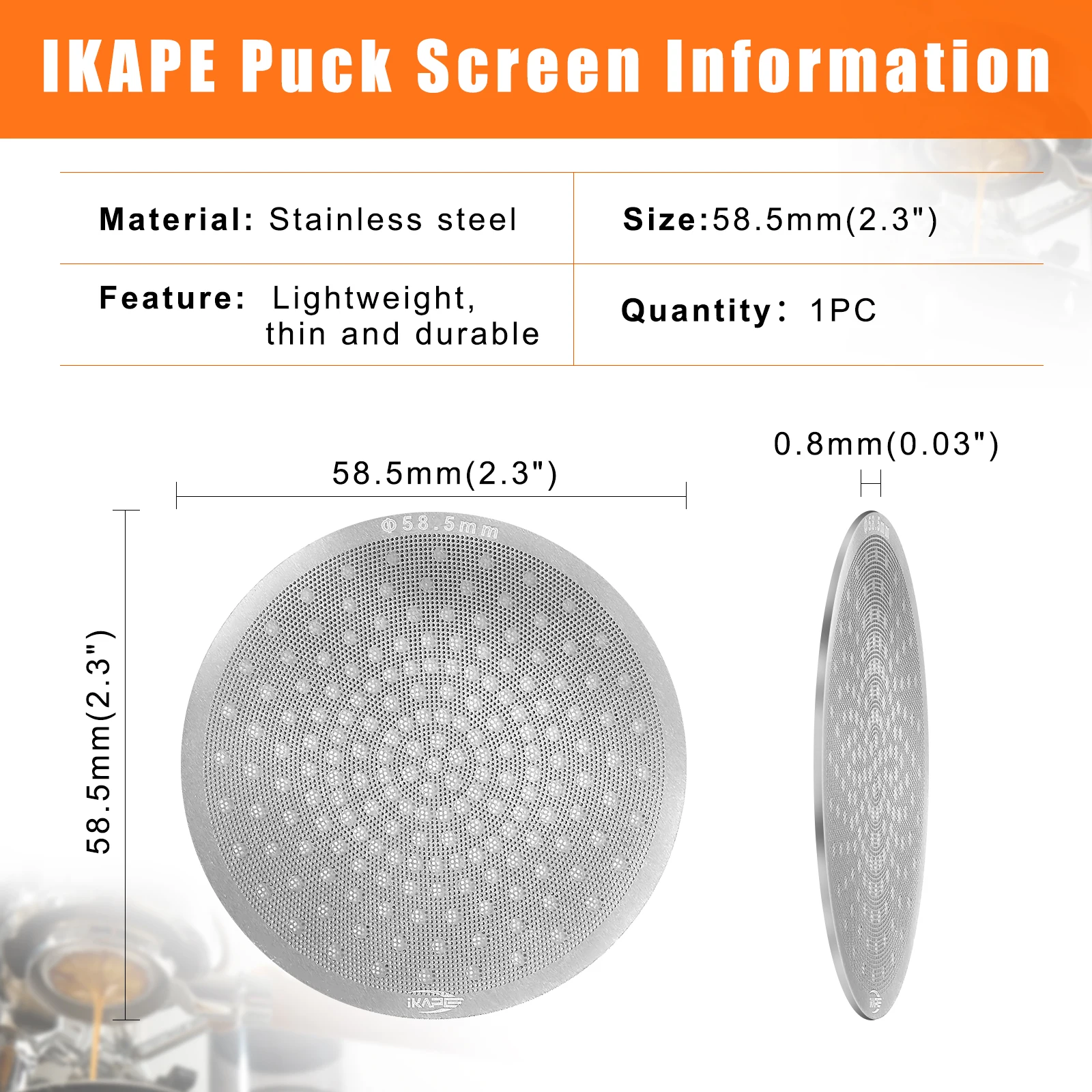 IKAPE Espresso Puck Screen V3  фильтр для кофе