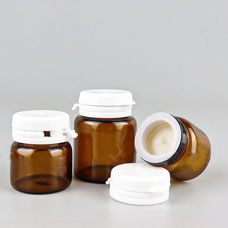 

5/10/15ml Glass Amber Brown Cosmetic Face Cream Bottles Lip Balm Sample Container Jar Pot Makeup Vials Cream Bottling