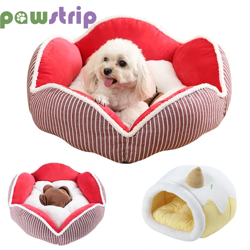 

Pet Dog Bed Soft Thicken Dog Cat House Non Slip Bottom Creative Shape Kennel For Small Medium Dogs Washable Cat Beds Pet Product
