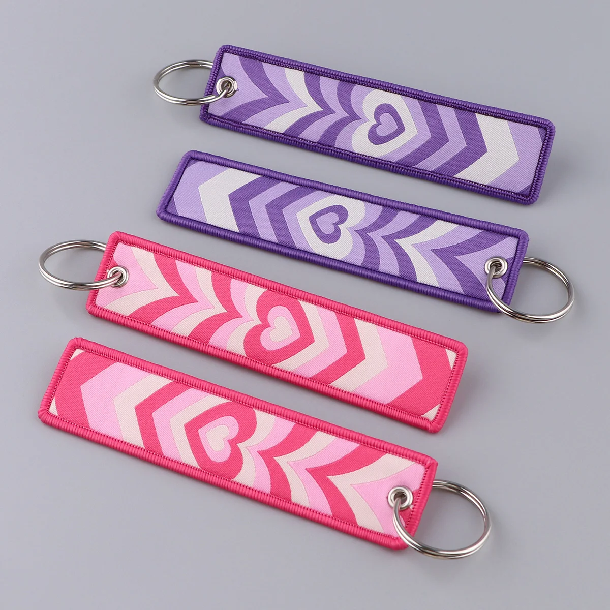 

Colorful Love Embroidery Keychain Key Tags Key Fob Car Bag Key Ring Holder Fashion Jewelry Accessories Couple Gift