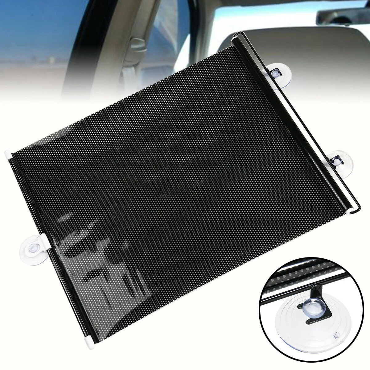 

Easy Installation Car Privacy Protection Roller Shades Retractable Shield Side Window Suitable For All Cars Visor