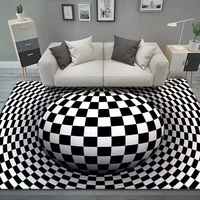 3d vortex illusion carpet entrance door floor mat abstract geometric optical doormat non slip floor mat livingroom bedroom rugs