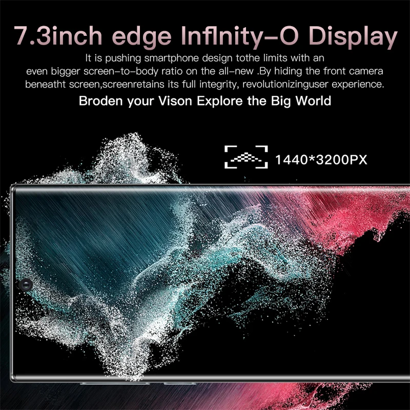 2022 new s22 ultra phones global version 7 3 inch with stylus smartphone 16gb1tb 6800mah 5g net unlocked mobile with pen phones free global shipping