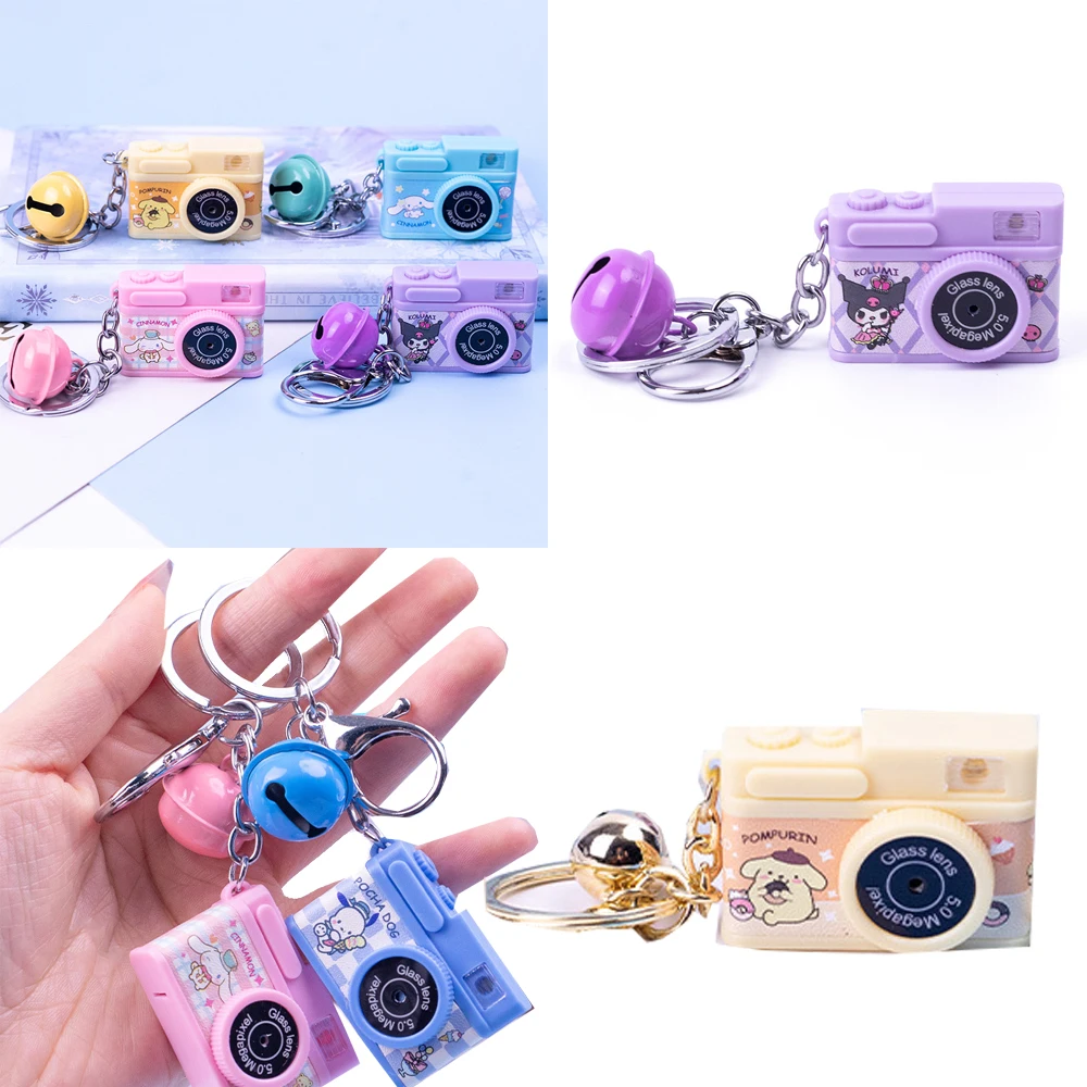 

Аниме кавайный мультяшный светодиодный светильник со светоизлучающими интерьерами Kuromi Mymelody Cinnamoroll колокольчик-брелок сумка Подвеска ювел...