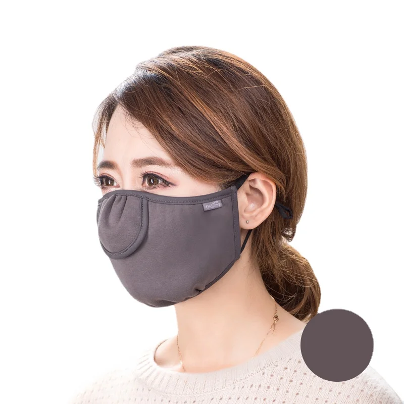 

OhSunny Women Windproof Velvet Mask Solid Color Open Nose Breathable 3D Soft Cycling Facemask Mascaras Reutilizables